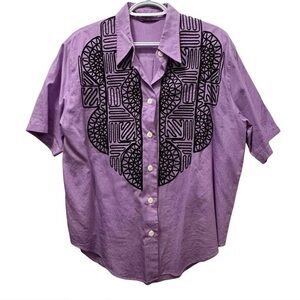 Bien Sur Japan Purple Short Sleeve Men's Shirt